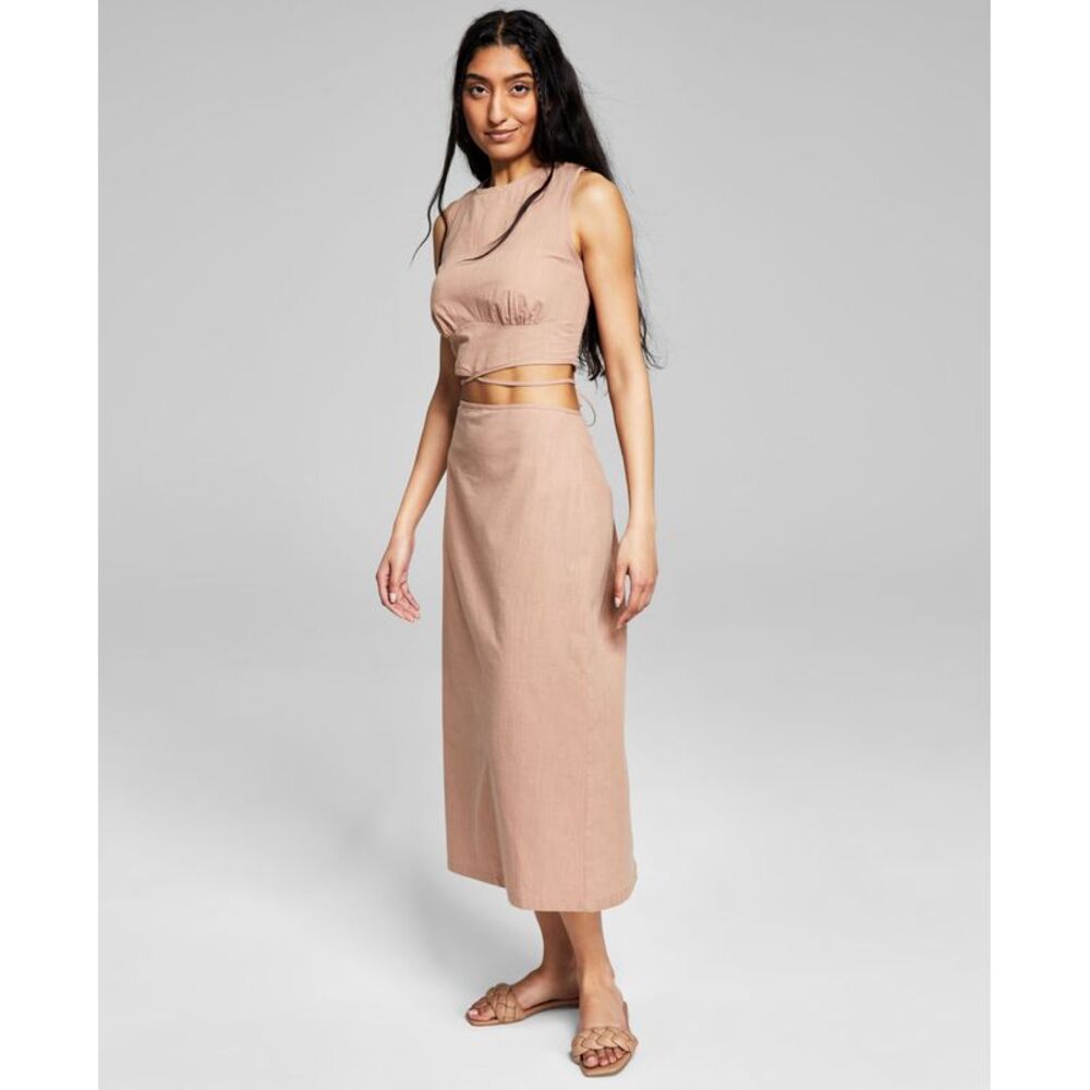And Now This Now This Trendy Plus Size Side Slit Midi Skirt